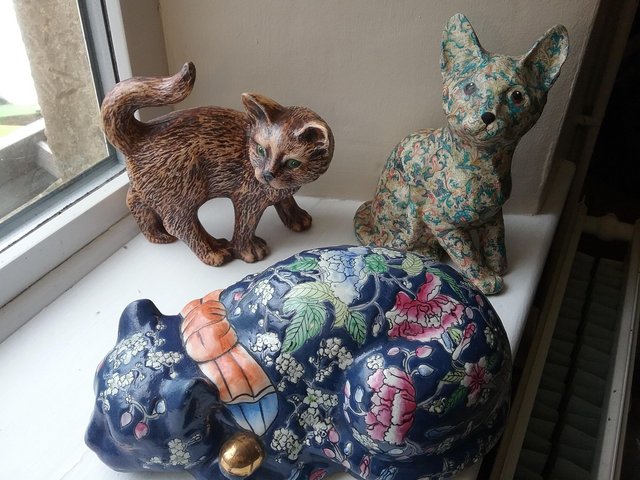 Preview of the first image of 3 Lovely ceramic cats.