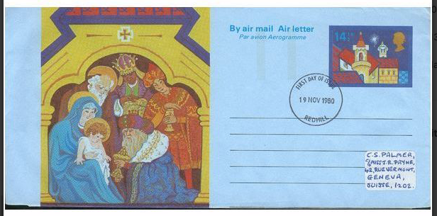 Preview of the first image of GB FDI Air Letter 1980 - Christmas 1980.