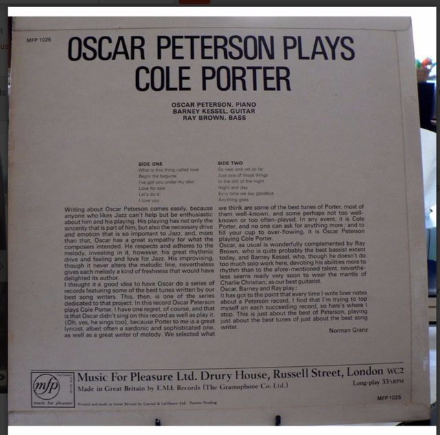 Image 2 of Oscar Peterson Plays Cole Porter - MFP 1025