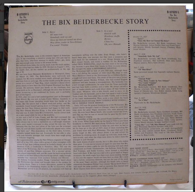 Image 2 of The Bix Beiderbecke Story - Philips Minigroove