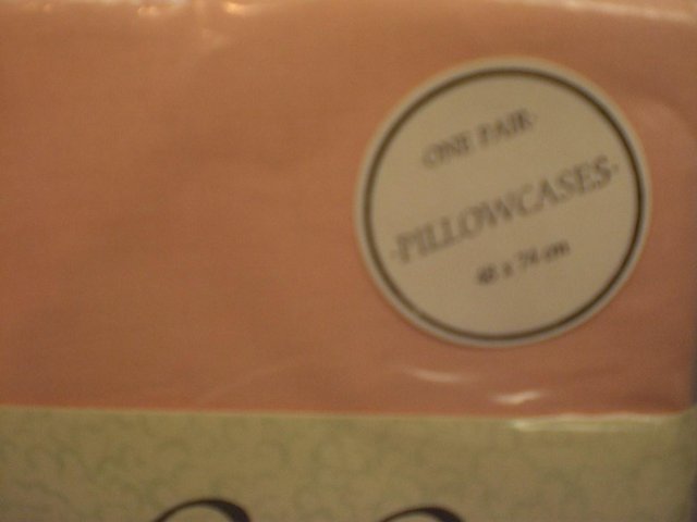 Image 2 of Ciarra brand new pair of peach Pillowcases Easy-care bed lin
