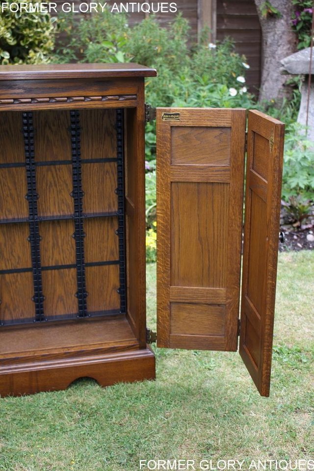 Image 15 of AN OLD CHARM LIGHT OAK CD STORAGE CABINET LAMP PHONE TABLE