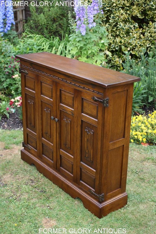 Image 59 of AN OLD CHARM LIGHT OAK CD STORAGE CABINET LAMP PHONE TABLE
