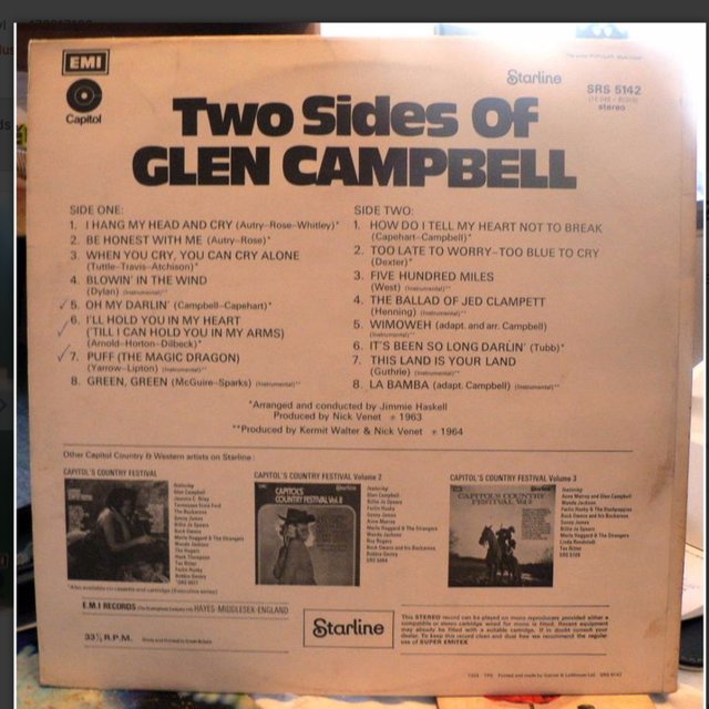 Image 2 of Two Sides Of Glen Campbell - 1972 - Capitol SRS 5142