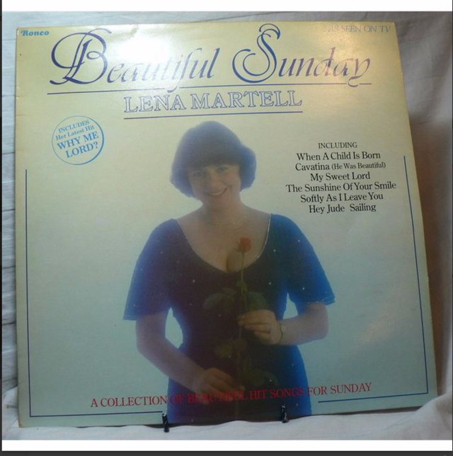 Preview of the first image of Lena Martell - 1980 - Beautiful Sunday - Ronco Records.