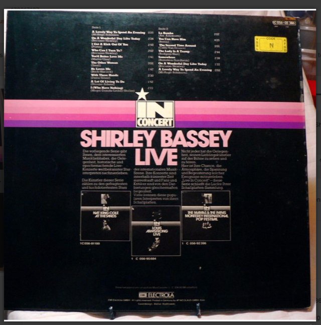Image 2 of Shirley Bassey Live - In Concert Vol.4 - EMI Electrola ?