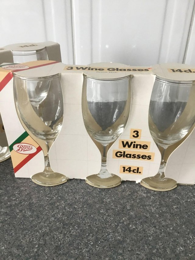 Preview of the first image of Set of 6 Wine Glasses 14cl. (Brand new).