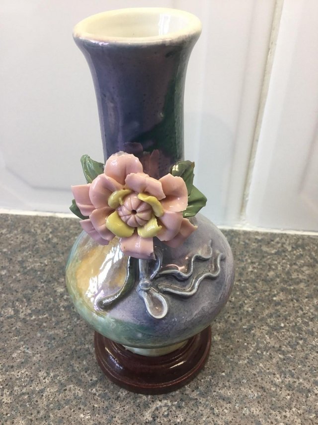 Image 3 of Brand new Decorative Vase with pink flower on the front