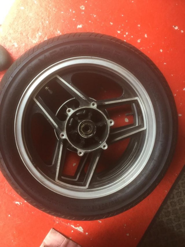 Preview of the first image of Kawasaki GPZ 900 wheels and S/ Arm.