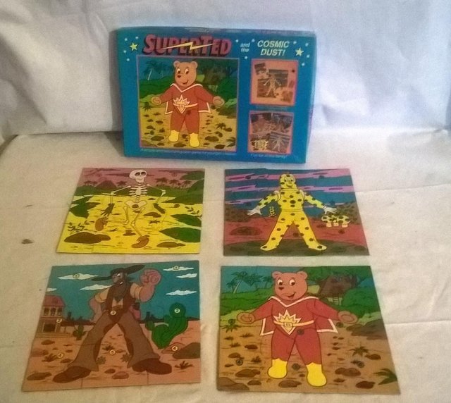 Image 2 of Vintage SUPERTED and the Cosmic dust JIGSAW dice game  1985