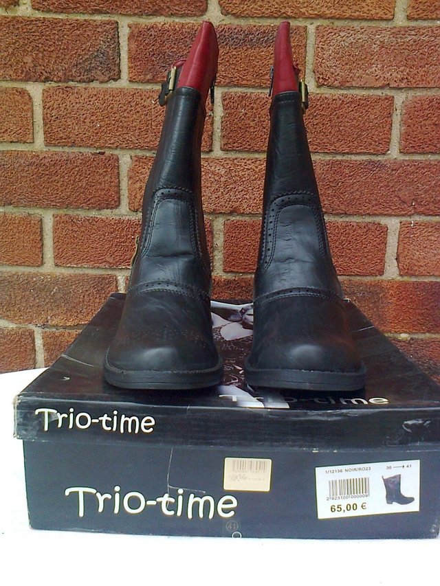 Image 2 of Women's Boot's New, Boxed, Trio-Time, leather, zip up, siz