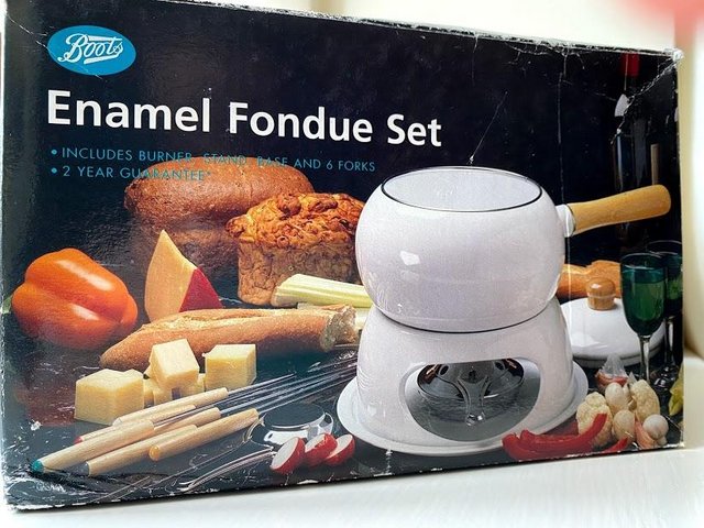 Preview of the first image of Enamel Fondue Set.