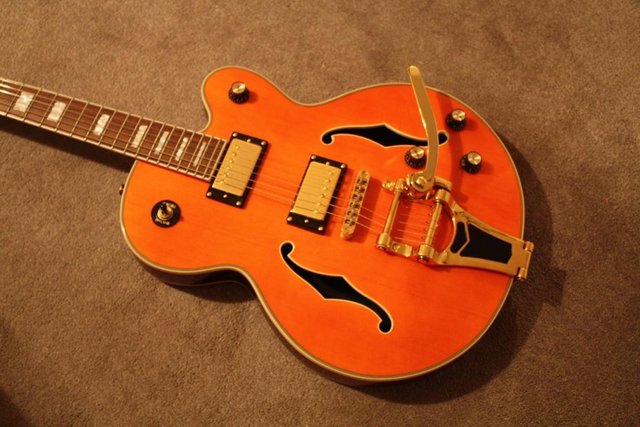 Preview of the first image of Gretschy styled Guitar, 6 string Rockabilly heaven.