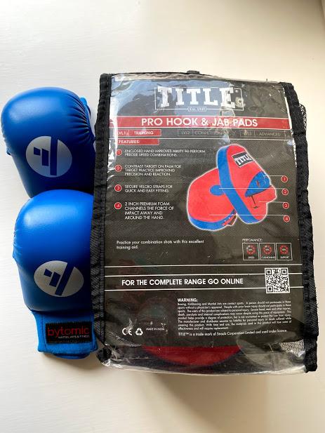 Image 2 of TITLE Boxing Pads & Bytomic Gloves