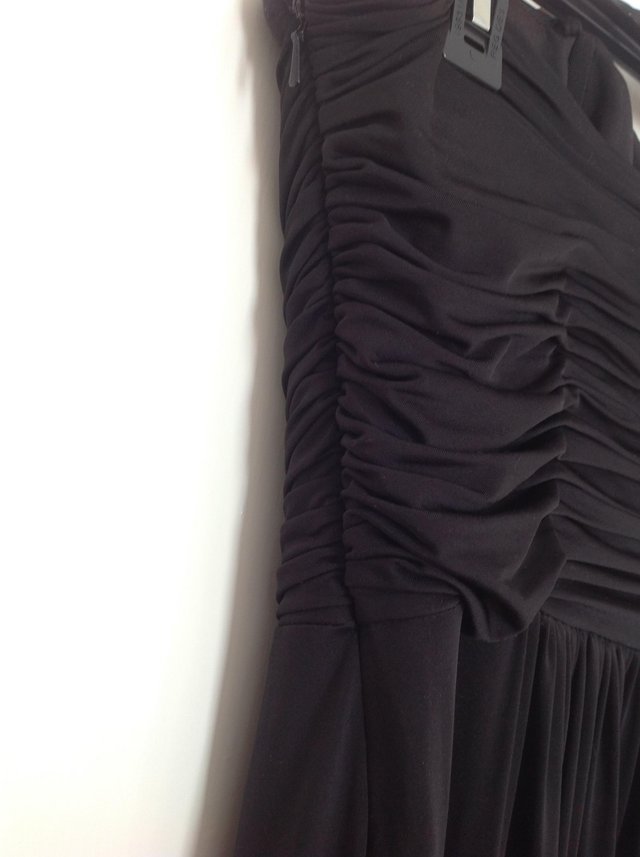 Preview of the first image of John Lewis Strapless Black Dress Size 18 BNWT.