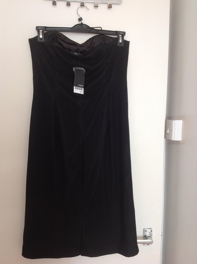 Image 3 of Next Strapless Dress Embellished Front Size 16 BNWT