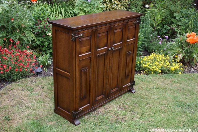 Image 3 of AN OLD CHARM LIGHT OAK DVD CD STORAGE CABINET BOOKCASE TABLE