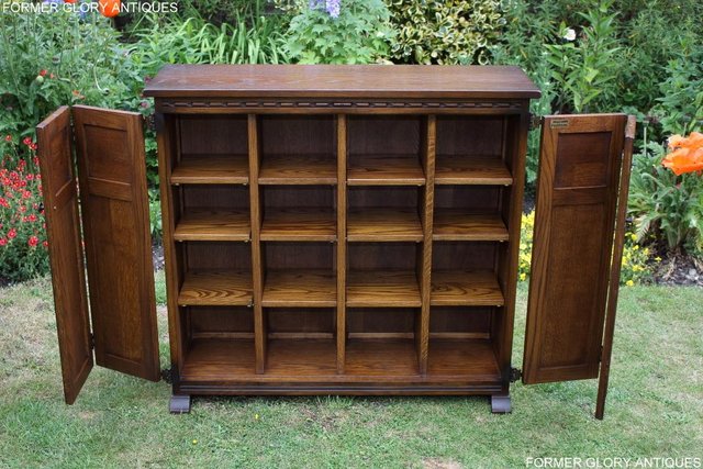 Image 4 of AN OLD CHARM LIGHT OAK DVD CD STORAGE CABINET BOOKCASE TABLE