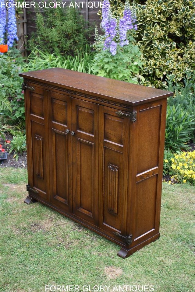 Image 5 of AN OLD CHARM LIGHT OAK DVD CD STORAGE CABINET BOOKCASE TABLE