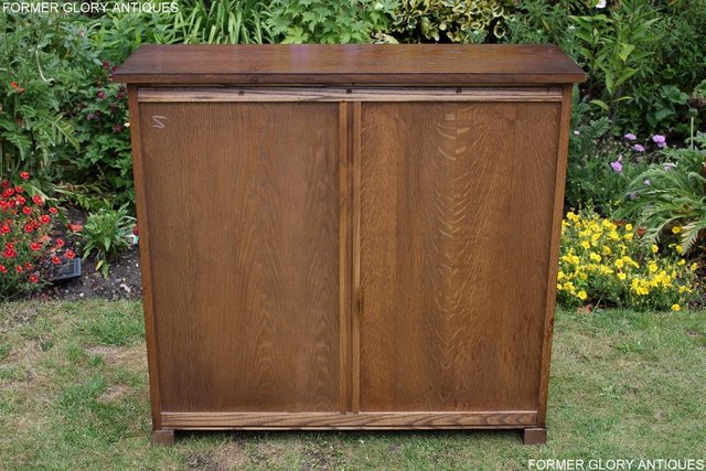 Image 8 of AN OLD CHARM LIGHT OAK DVD CD STORAGE CABINET BOOKCASE TABLE