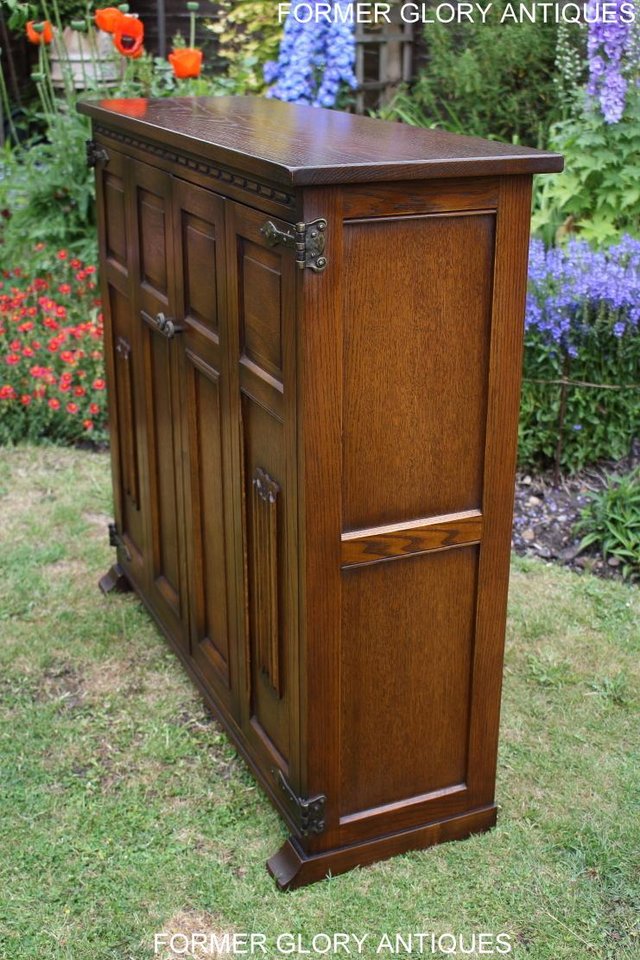 Image 9 of AN OLD CHARM LIGHT OAK DVD CD STORAGE CABINET BOOKCASE TABLE