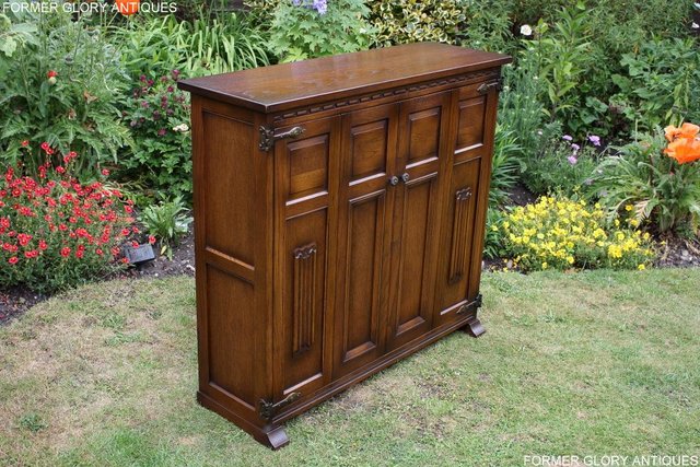 Image 25 of AN OLD CHARM LIGHT OAK DVD CD STORAGE CABINET BOOKCASE TABLE