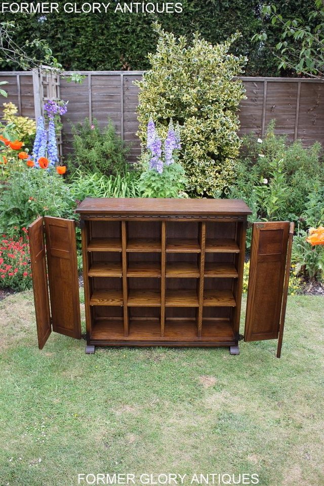 Image 47 of AN OLD CHARM LIGHT OAK DVD CD STORAGE CABINET BOOKCASE TABLE