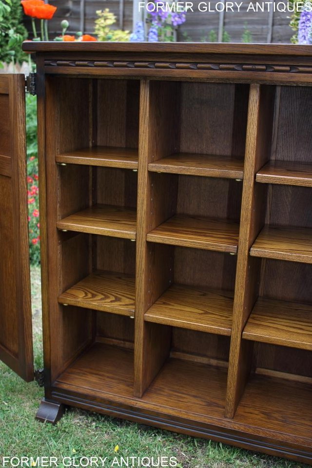 Image 56 of AN OLD CHARM LIGHT OAK DVD CD STORAGE CABINET BOOKCASE TABLE