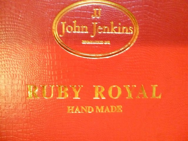 Image 2 of BNIB Pair of John Jenkins Ruby Royal Handmade Goblets