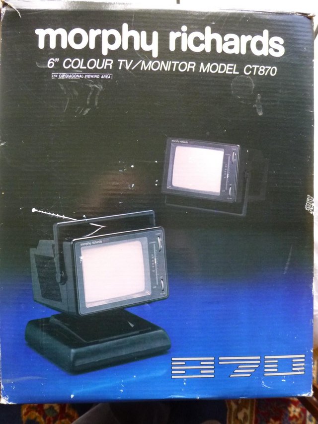 Image 2 of Vintage Morphy Richards 6" Colour TV/Monitor Model CT870