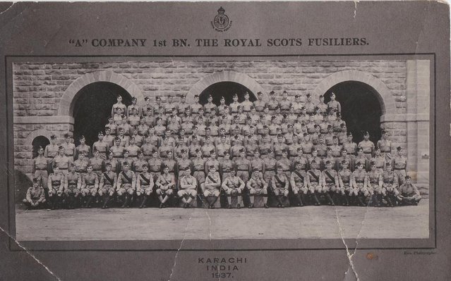Preview of the first image of BRITISH ARMY PHOTO: ROYAL SCOTS FUSILIERS IN INDIA 1937.