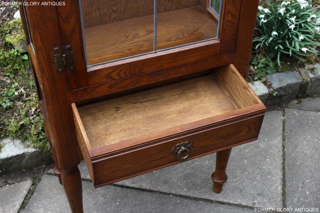Image 7 of AN OLD CHARM MINUET LIGHT OAK CHINA DISPLAY CABINET STAND