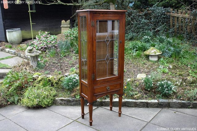 Image 11 of AN OLD CHARM MINUET LIGHT OAK CHINA DISPLAY CABINET STAND