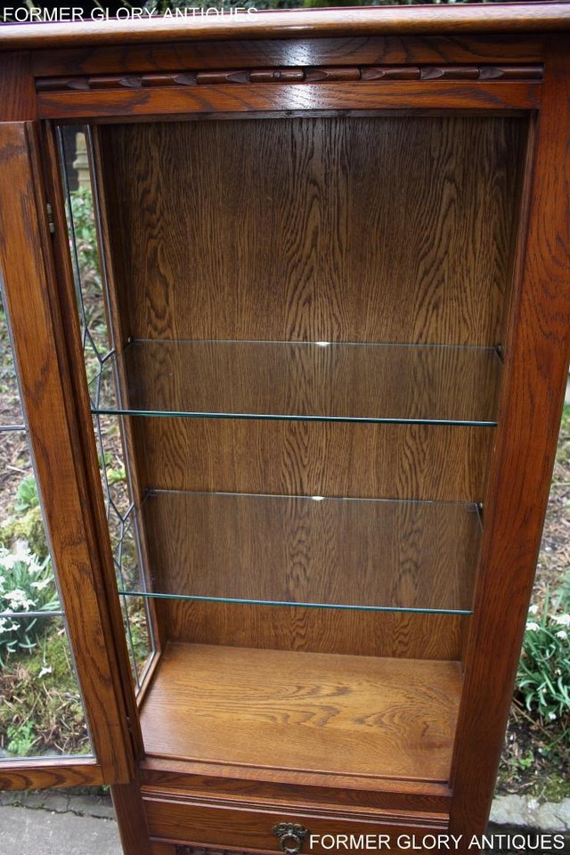 Image 31 of AN OLD CHARM MINUET LIGHT OAK CHINA DISPLAY CABINET STAND