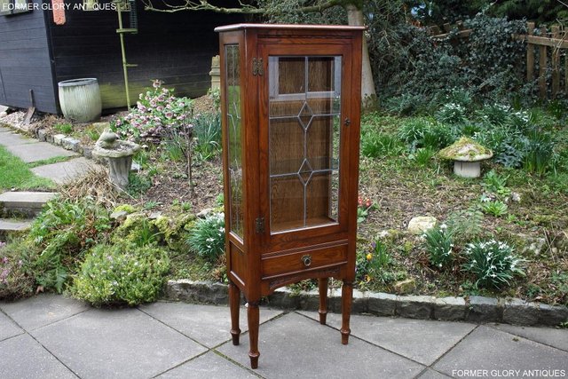 Image 61 of AN OLD CHARM MINUET LIGHT OAK CHINA DISPLAY CABINET STAND