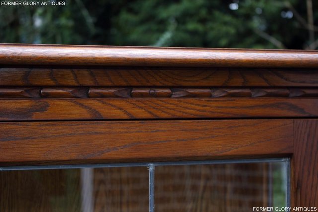 Image 64 of AN OLD CHARM MINUET LIGHT OAK CHINA DISPLAY CABINET STAND
