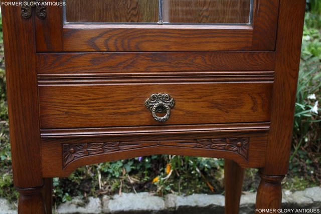 Image 65 of AN OLD CHARM MINUET LIGHT OAK CHINA DISPLAY CABINET STAND
