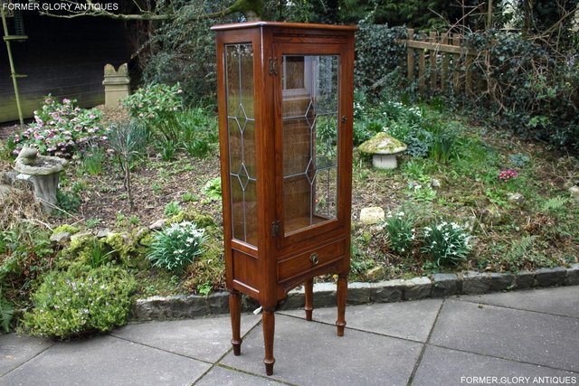 Image 70 of AN OLD CHARM MINUET LIGHT OAK CHINA DISPLAY CABINET STAND