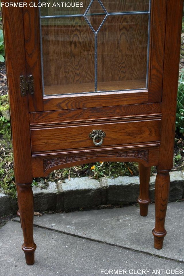 Image 76 of AN OLD CHARM MINUET LIGHT OAK CHINA DISPLAY CABINET STAND