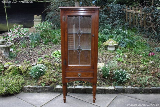 Image 83 of AN OLD CHARM MINUET LIGHT OAK CHINA DISPLAY CABINET STAND