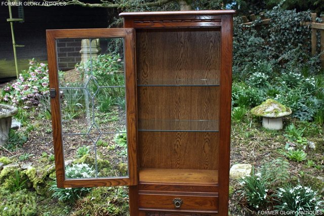 Image 88 of AN OLD CHARM MINUET LIGHT OAK CHINA DISPLAY CABINET STAND