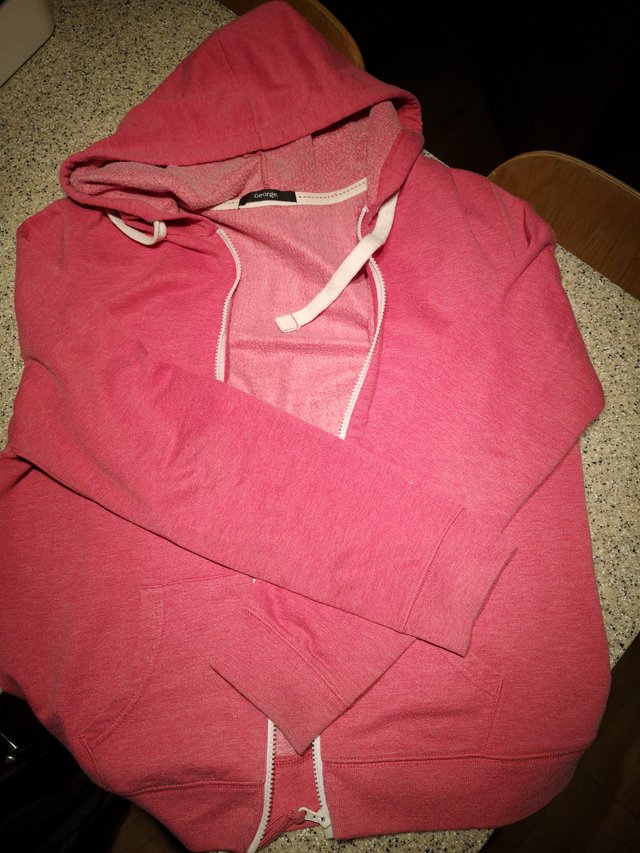 Image 2 of Size 12 dark pink George hooded sweatshirt