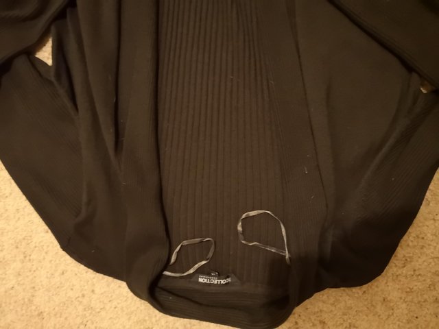Image 2 of Size 14 Debenhams long length stretch cardigan with roll co