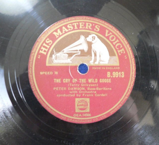 Preview of the first image of Peter Dawson - The Cry Of The Wild Goose - 78 rpm 10" Record.