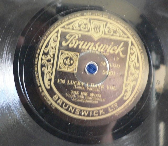 Preview of the first image of The Ink Spots - I'm Lucky I Have You - 78 rpm Brunswick.