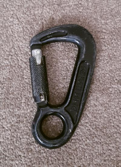 Preview of the first image of Large Black Heavy Duty Locking Carabiner   BX18.