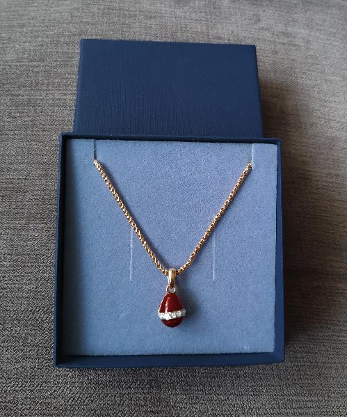 Preview of the first image of Stunning Ladies Red Bead/Diamante Necklace.