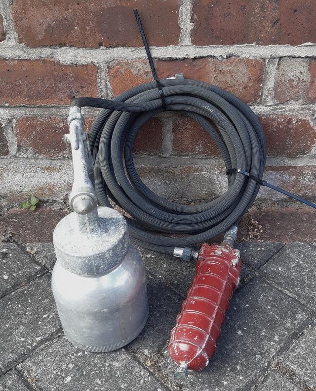 Preview of the first image of Vintage Paint Sprayer With Compressor Water Trap.