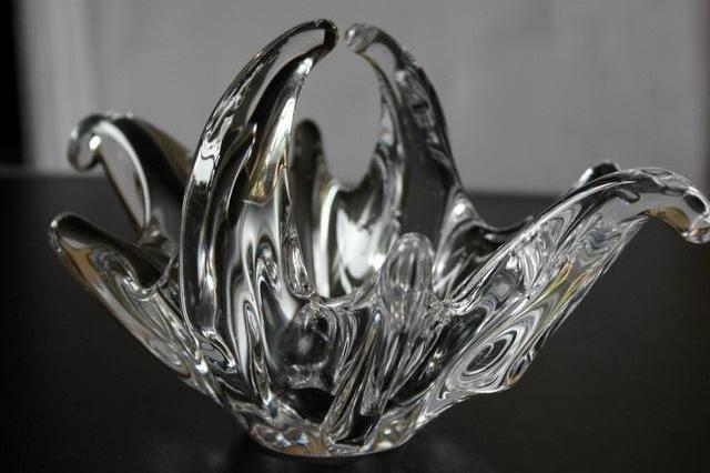 Preview of the first image of freeform french glass bowl.