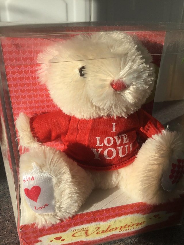 Image 2 of Bear with I LOVE YOU on it’s top (Brand new)